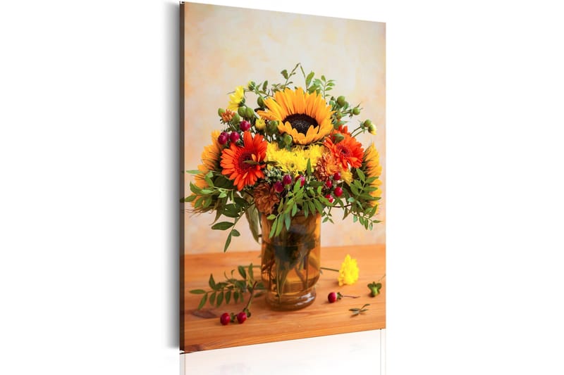 Tavle Autumnal Flowers 80X120 - Artgeist sp. z o. o. - Innredning - Bilder & kunst - Lerretsbilder