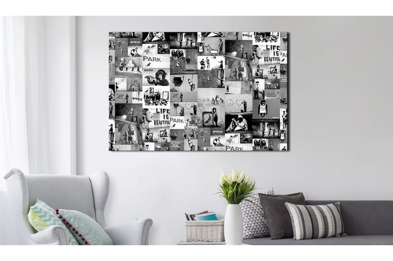 Tavle Banksy: Graffiti Collage 90X60, Artgeist sp. z o. o.