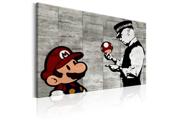 Tavle Banksy On Concrete 90X60 - Artgeist sp. z o. o. - Innredning - Bilder & kunst - Lerretsbilder