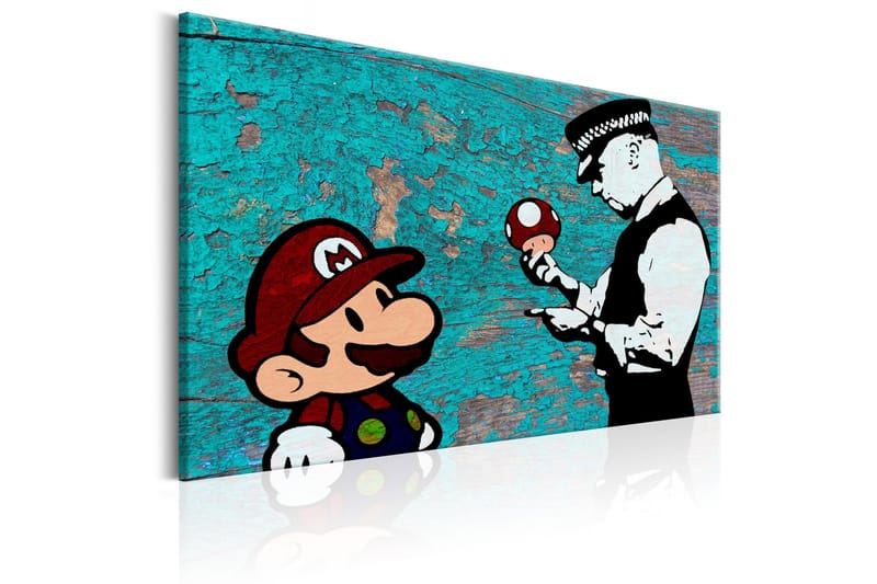 Tavle Banksy On Wood 120X80 - Artgeist sp. z o. o. - Innredning - Bilder & kunst - Lerretsbilder