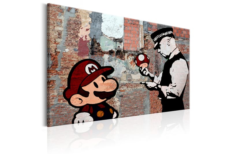 Tavle Banksy: One Last Time 90X60 - Artgeist sp. z o. o. - Innredning - Bilder & kunst - Lerretsbilder