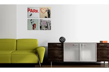 Tavle Banksy Urban Inspiration 60X60 - Artgeist sp. z o. o. - Innredning - Bilder & kunst - Lerretsbilder