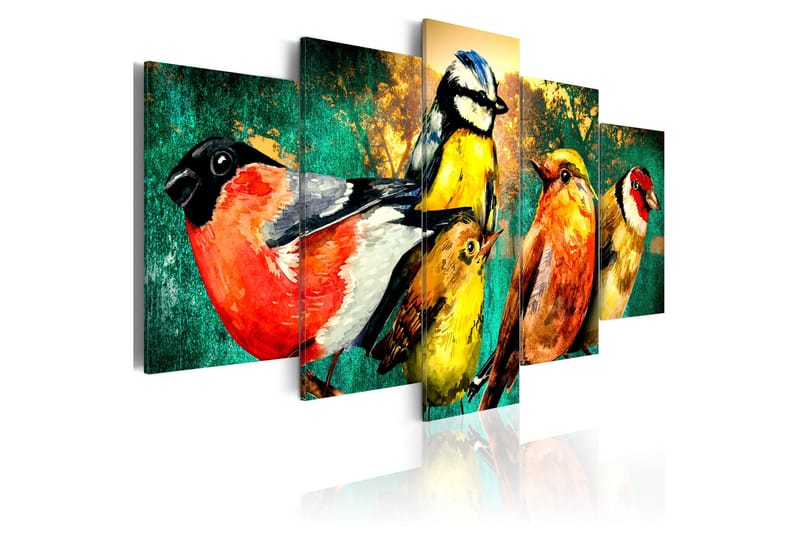 Tavle Birds Meeting 100X50 - Artgeist sp. z o. o. - Innredning - Bilder & kunst - Lerretsbilder