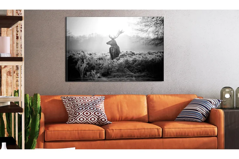 Tavle Black And White Deer 120X80, Artgeist sp. z o. o.