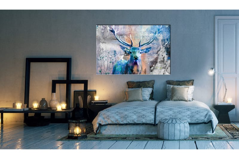 Tavle Blue Deer 120X80 - Artgeist sp. z o. o. - Innredning - Bilder & kunst - Lerretsbilder
