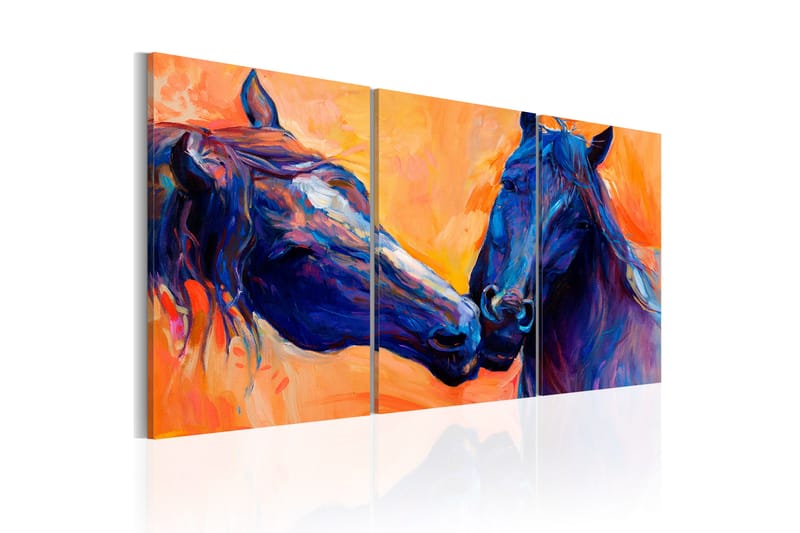 Tavle Blue Horses 120X60 - Artgeist sp. z o. o. - Innredning - Bilder & kunst - Lerretsbilder