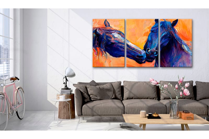 Tavle Blue Horses 120X60 - Artgeist sp. z o. o. - Lerretsbilder