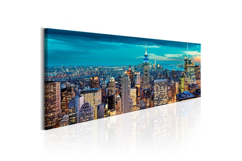 Tavle Blue Metropolitiet 120X40 - Artgeist sp. z o. o. - Innredning - Bilder & kunst - Lerretsbilder