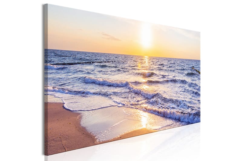 Tavle Calm Waves (1 Part) Narrow Brown 120X40 - Artgeist sp. z o. o. - Innredning - Bilder & kunst - Lerretsbilder