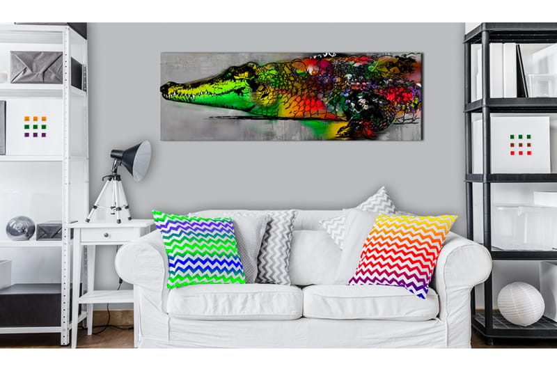 Tavle Colourful Beast 120X40 - Artgeist sp. z o. o. - Innredning - Bilder & kunst - Lerretsbilder