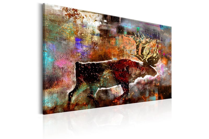 Tavle Colourful Caribou 120X80 - Artgeist sp. z o. o. - Innredning - Bilder & kunst - Lerretsbilder