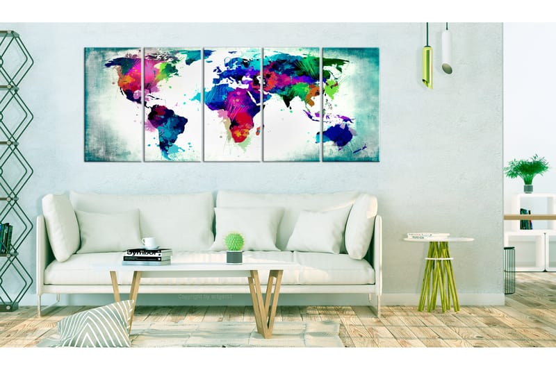 Tavle Colourful Chaos 200X80 - Artgeist sp. z o. o. - Innredning - Bilder & kunst - Lerretsbilder