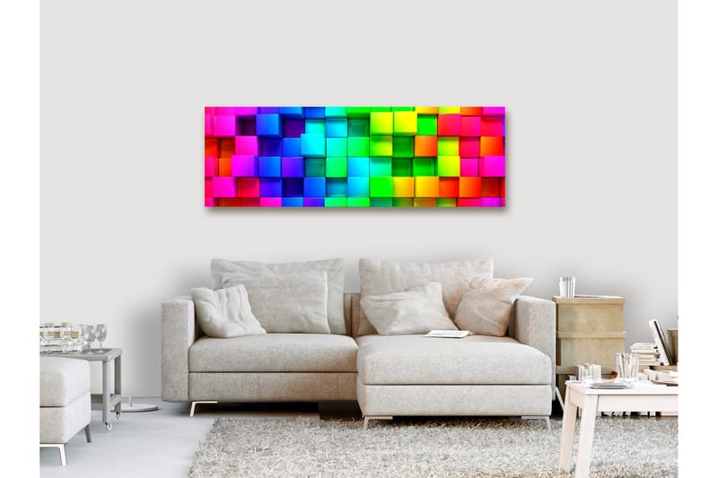 Tavle Colourful Cubes (1 Part) Narrow 135X45, Artgeist sp. z o. o.