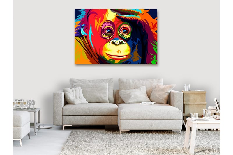 Tavle Colourful Orangutan (1 Part) Wide 120X80, Artgeist sp. z o. o.