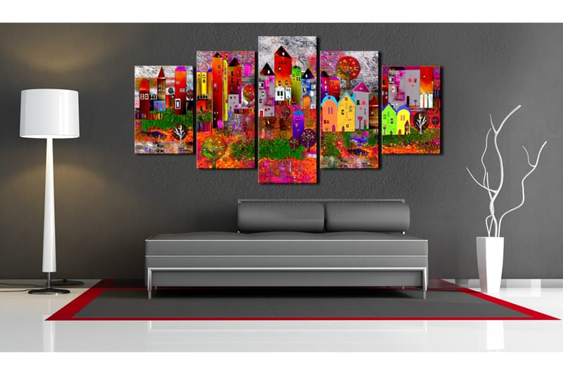 Tavle Colourful Small Town 200X100, Artgeist sp. z o. o.