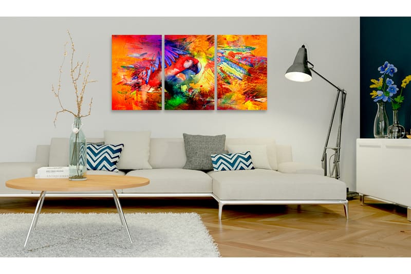 Tavle Colourful Parrot 60X30 - Artgeist sp. z o. o. - Innredning - Bilder & kunst - Lerretsbilder