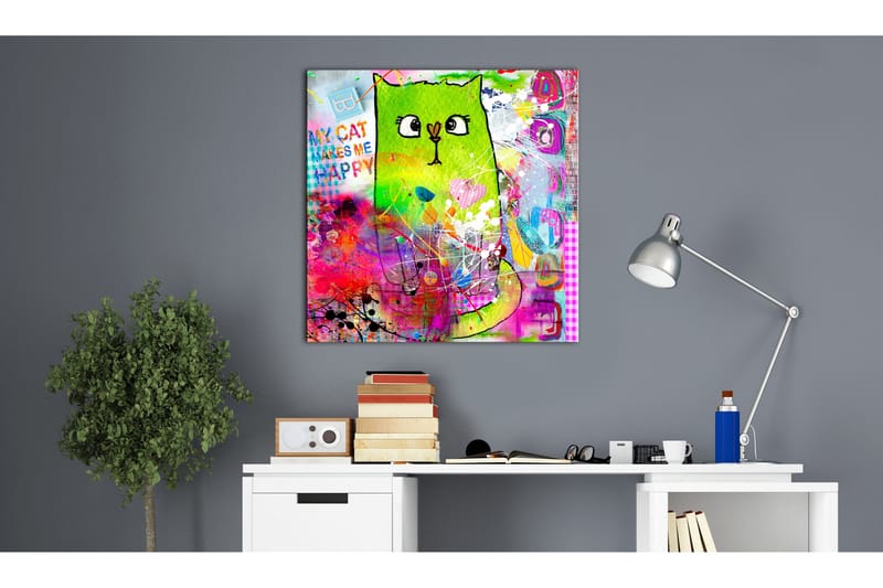 Tavle Crazy Cat 40X40, Artgeist sp. z o. o.