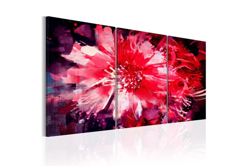 Tavle Crimson Flowers 60X30 - Artgeist sp. z o. o. - Innredning - Bilder & kunst - Lerretsbilder