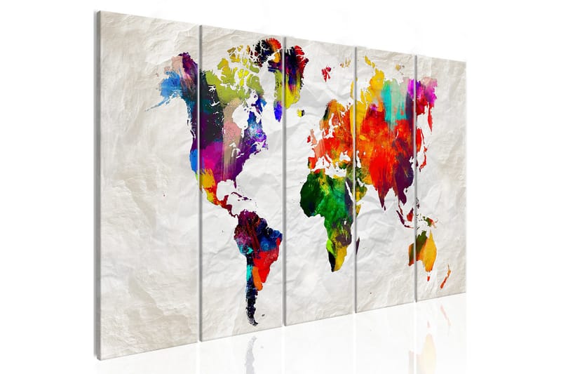 Tavle Crumpled Map 225X90 - Artgeist sp. z o. o. - Innredning - Bilder & kunst - Lerretsbilder