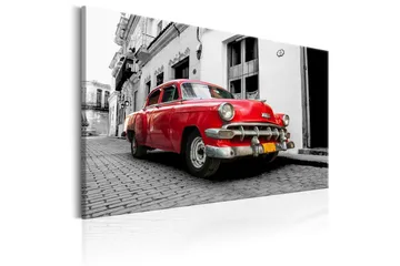 Tavle Cuban Classic Car (Red) 120X80 - Artgeist sp. z o. o. - Innredning - Bilder & kunst - Lerretsbilder