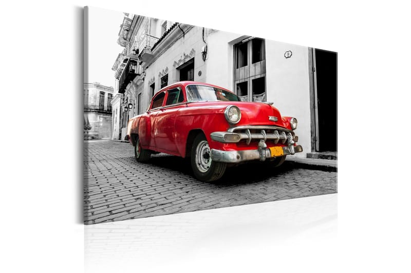 Tavle Cuban Classic Car (Red) 120X80 - Artgeist sp. z o. o. - Innredning - Bilder & kunst - Lerretsbilder