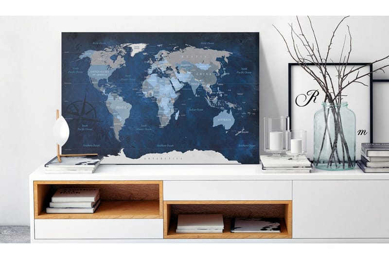 Tavle Dark Blue World 90X60, Artgeist sp. z o. o.