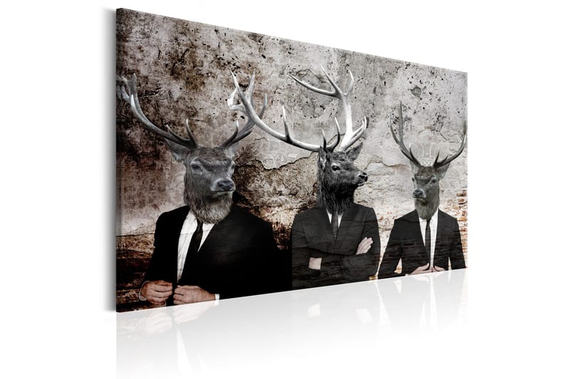Tavle Deer In Suits 90X60 - Artgeist sp. z o. o. - Innredning - Bilder & kunst - Lerretsbilder