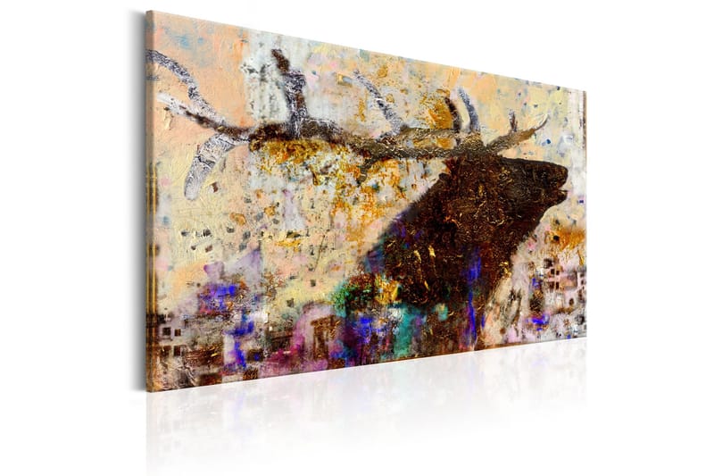 Tavle Golden Stag 120X80 - Artgeist sp. z o. o. - Innredning - Bilder & kunst - Lerretsbilder