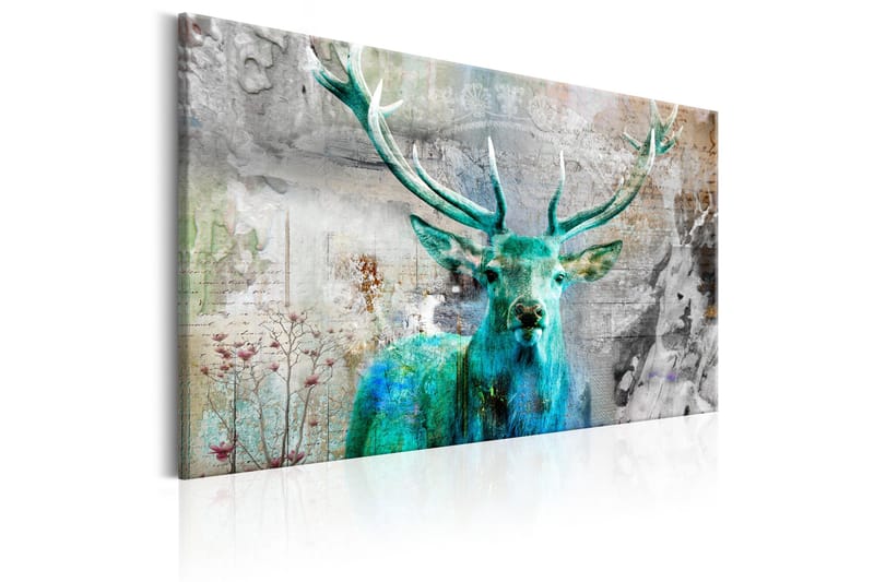 Tavle Green Deer 120X80 - Artgeist sp. z o. o. - Innredning - Bilder & kunst - Lerretsbilder