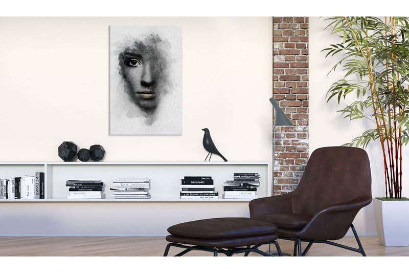 Tavle Grey Portrait 80X120 - Artgeist sp. z o. o. - Lerretsbilder