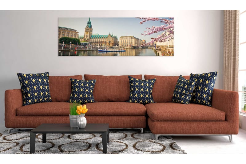Tavle Hamburg Town Hall 150X50 - Artgeist sp. z o. o. - Innredning - Bilder & kunst - Lerretsbilder