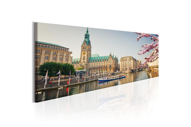 Tavle Hamburg Town Hall 150X50 - Artgeist sp. z o. o. - Innredning - Bilder & kunst - Lerretsbilder