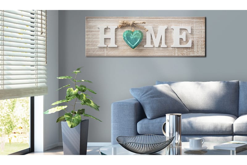 Tavle Home: Blue 135X45 - Artgeist sp. z o. o. - Innredning - Bilder & kunst - Lerretsbilder