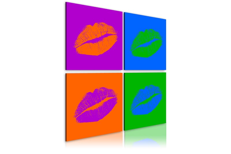 Tavle Kisses: Popkonst 60X60 - Artgeist sp. z o. o. - Innredning - Bilder & kunst - Lerretsbilder