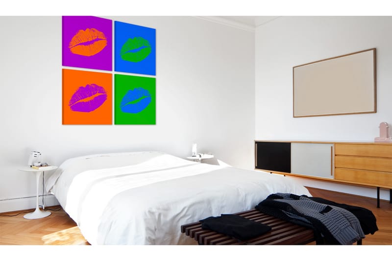 Tavle Kisses: Popkonst 60X60 - Artgeist sp. z o. o. - Innredning - Bilder & kunst - Lerretsbilder