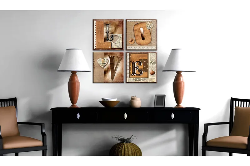 Tavle Kjærlighetens Bok 60X60 - Artgeist sp. z o. o. - Innredning - Bilder & kunst - Lerretsbilder