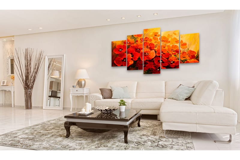 Tavle Land Of Poppies 100X50 - Artgeist sp. z o. o. - Innredning - Bilder & kunst - Lerretsbilder