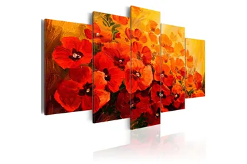 Tavle Land Of Poppies 200X100 - Artgeist sp. z o. o. - Innredning - Bilder & kunst - Lerretsbilder
