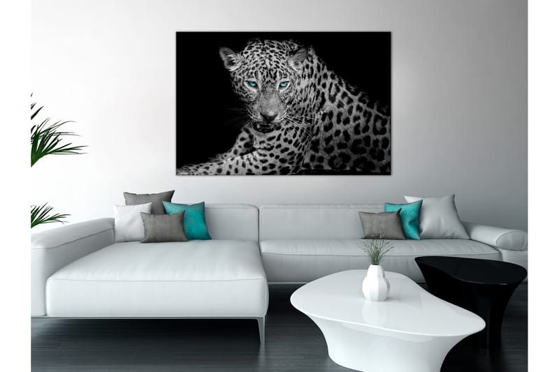 Tavle Leopard Portrait (1 Part) Wide 90X60 - Artgeist sp. z o. o. - Lerretsbilder
