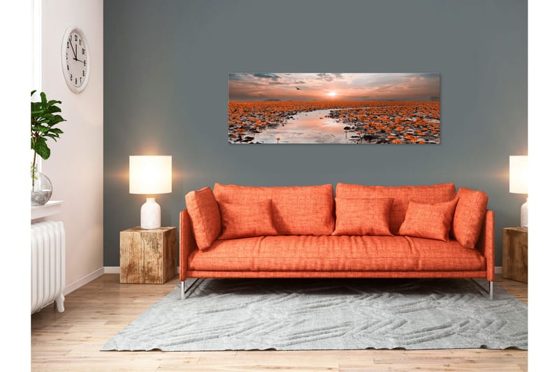 Tavle Lily Pathway (1 Part) Narrow 135X45 - Artgeist sp. z o. o. - Innredning - Bilder & kunst - Lerretsbilder