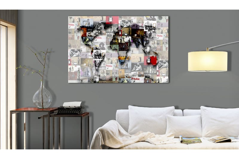 Tavle Map: Banksy Inspiration 60X40, Artgeist sp. z o. o.