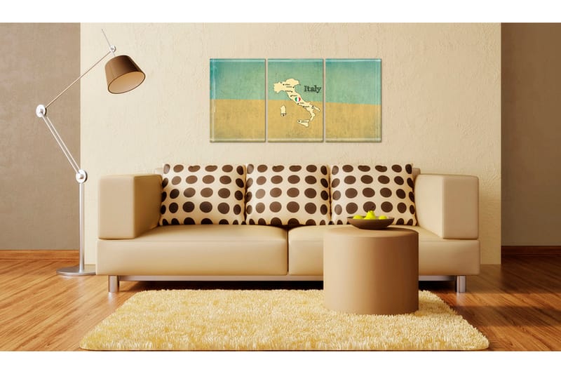 Tavle Map: Italy 120X60 - Artgeist sp. z o. o. - Innredning - Bilder & kunst - Lerretsbilder