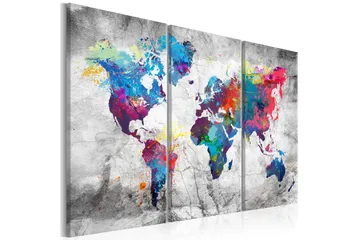 Tavle Maps: Grey Style 90X60 - Artgeist sp. z o. o. - Innredning - Bilder & kunst - Lerretsbilder
