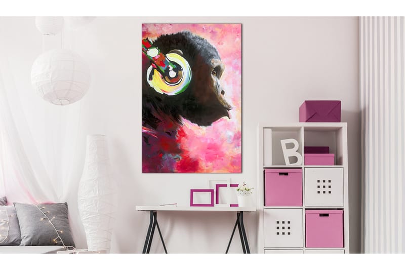 Tavle Monkey Music 60X90 - Artgeist sp. z o. o. - Innredning - Bilder & kunst - Lerretsbilder