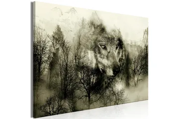 Tavle Mountain Predator (1 Part) Wide Beige 120X80 - Artgeist sp. z o. o. - Innredning - Bilder & kunst - Lerretsbilder