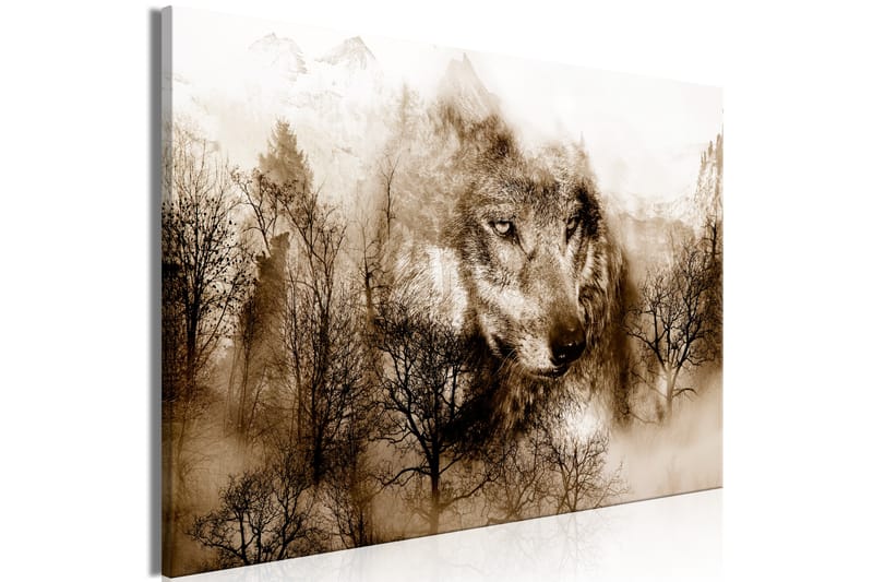 Tavle Mountain Predator (1 Part) Wide Brown 90X60 - Artgeist sp. z o. o. - Innredning - Bilder & kunst - Lerretsbilder