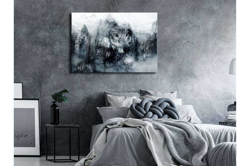Tavle Mountain Predator Wide Black And White 120X80 - Artgeist sp. z o. o. - Innredning - Bilder & kunst - Lerretsbilder