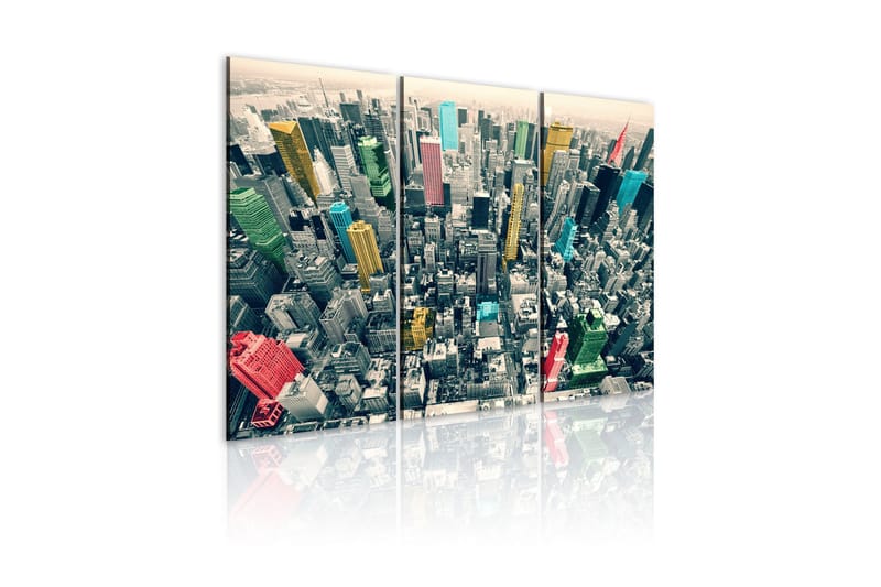 Tavle New York, Black&White&Colors 90X60 - Artgeist sp. z o. o. - Innredning - Bilder & kunst - Lerretsbilder