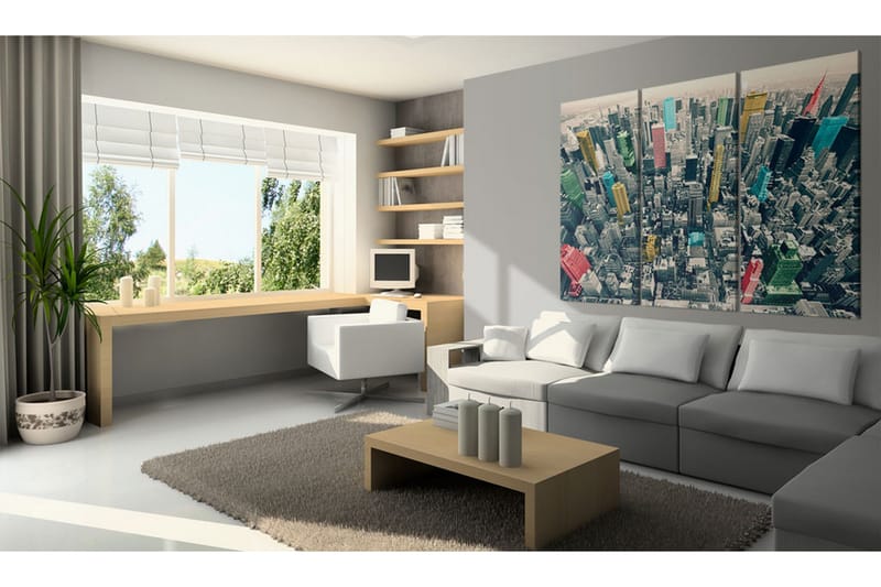 Tavle New York, Black&White&Colors 90X60 - Artgeist sp. z o. o. - Innredning - Bilder & kunst - Lerretsbilder