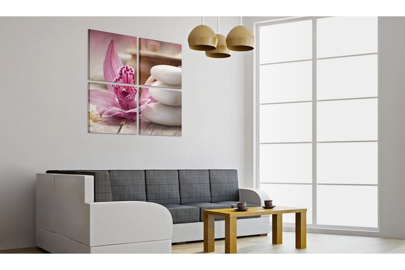 Tavle Orkidé Og Zen 60X60 - Artgeist sp. z o. o. - Innredning - Bilder & kunst - Lerretsbilder